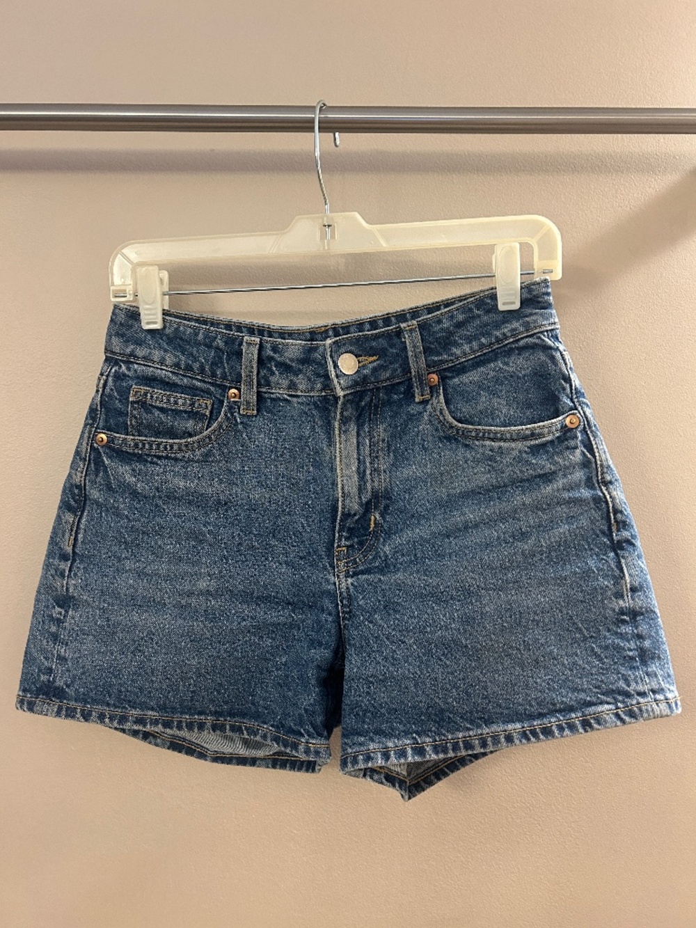 High Rise Denim Jean Shorts